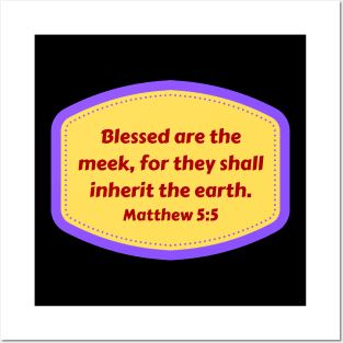 Bible Verse Matthew 5:5 Posters and Art